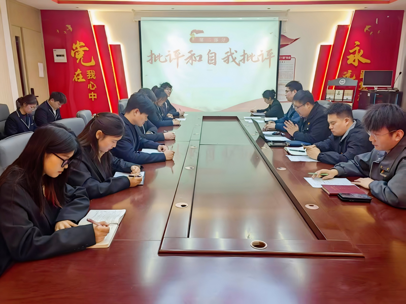 太阳成tyc7111cc员工第四党支部组织召开2024年度组织生活会